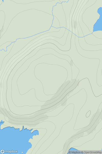 Thumbnail image for Cnoc Garbh [Cape Wrath Peninsula] [NC187597] showing contour plot for surrounding peak